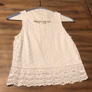 lacey white tank